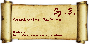 Szenkovics Beáta névjegykártya